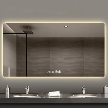 Modern Akıllı Ayna Büyük Glam Bluetooth ışıklı banyo aynası Sıcak Beyaz Led Espelho Para Banheiro Banyo Aksesuarları  10