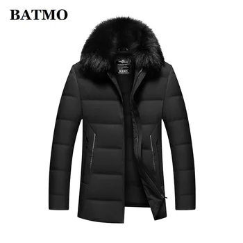 BATMO 2021 Yeni varış kış rakun kürk yaka 90 % beyaz ördek aşağı ceketler erkekler, erkek sıcak parkas, ceket erkekler, artı boyutu M-4XL  5