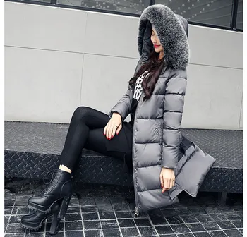 Yeni 2020 Parkas Invierno Tarzı Kürk Yaka Kapşonlu kadın Kış Ceket Yastıklı Sıcak Kadın Ceket Abrigo Mujer WXF462  4