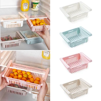 Buzdolabı saklama kutusu Buzdolabı Plastik Organizatör Geri Çekilebilir Çekmece Konteyner Raf Meyve Yumurta Gıda Tepsileri Mutfak Aksesuarları  10