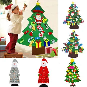 DIY keçe yılbaşı Ağacı 2022 Merry Christmas Süslemeleri Ev için Noel Süs Noel Navidad Hediyeler Noel Baba Yeni Yıl Ağacı  5