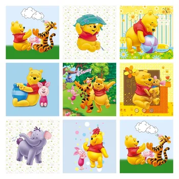 5d Dıy Disney Tigger Winnie The Pooh Elmas Boyama Çapraz dikiş Kitleri Elmas Nakış Mozaik Çocuk Odası Ev Dekorasyon için  5
