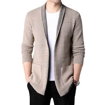 2022 Yeni Sonbahar Kış Marka Moda Örgü Japon Sokak Giyim Erkek Uzun Hırka Retro Kazak Casual Palto Ceket Erkek Giyim  10