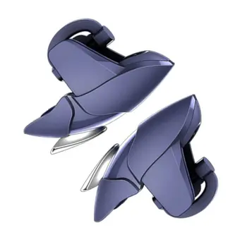 P9YE Mavi Köpekbalığı Cep Telefonu Basın Tipi Yardımcı Yangın Anahtar Düğmesi Gamepad joystick denetleyicisi L+R Metal Tetik PUBG için Yeni  10