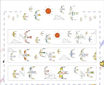 Şair Kuş Washi Bant Planlayıcısı DIY Scrapbooking Dekoratif Sticker  10
