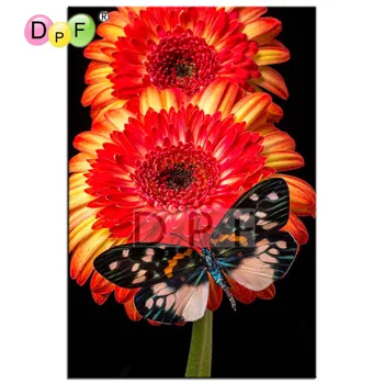 YENİ 3D DİY Elmas Boyama Çapraz Dikiş helichrysum kelebekler Kristal İğne Elmas Nakış Tam Mozaik Dekor resim  10