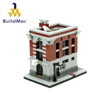 BuildMoc Yaratıcı Film Hayalet Ev İtfaiye Modeli Yapı Taşları MOC DIY Oyuncaklar Çocuklar için Fikirleri Tuğla Kiti noel hediyesi  5