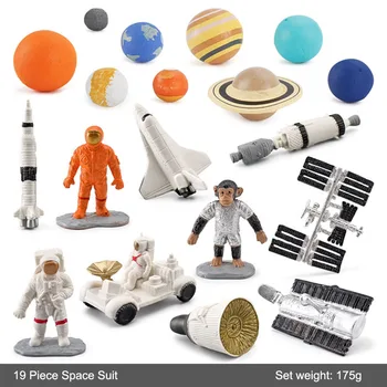 19 adet Simülasyon Uydu Roket Uzay Kapsülü Evren Dokuz Gezegen Modeli Çocuk Eğitici Oyuncaklar DIY Şekil Kek Dekorasyon  10