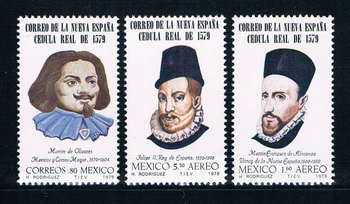 3 Adet / takım Yeni Meksika Posta Damgası 1979 Ünlü 400 Yıl Pullar MNH  0