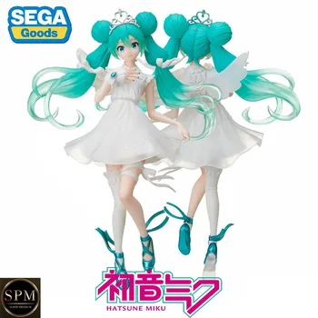 SEGA SPM Orijinal Hatsune Miku 15th Yıldönümü Hatsune Miku Miku Melek 24 CM PVC Anime Aksiyon Figürleri Koleksiyon Model Oyuncaklar  10