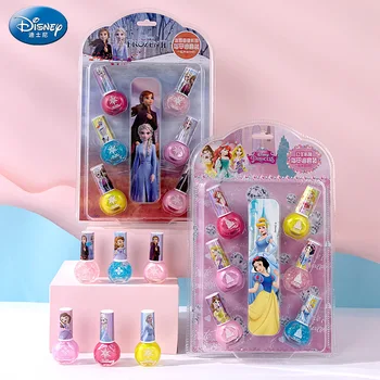 Disney kızlar dondurulmuş Tırnak cilalama seti Prenses Kozmetik Oyun Evi Oyuncak Oje prenses Moda Oyuncaklar hediye  4