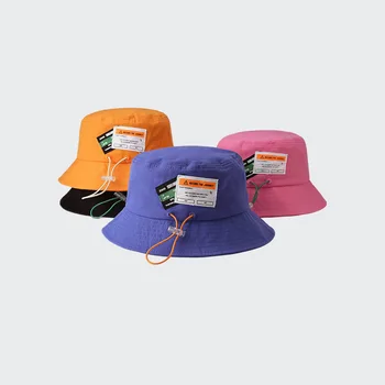Ilkbahar Yaz çocuk Balıkçı Şapka Basit Harfler Erkek Kız Çocuk Havza Şapka Açık güneşlikli kep Özel İpli Kova Şapka  10