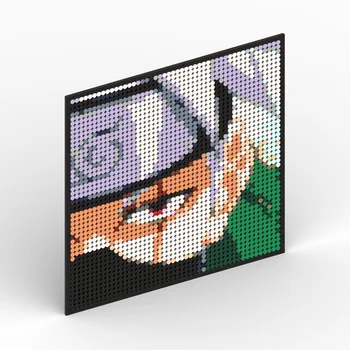 Naruto Uchiha Sasuke Kakashi Gaara Sasori Hidan Hinata Yapı Taşları Tuğla Piksel Sanat Mozaik Dekorasyon DIY Oyuncaklar Çocuklar Hediyeler  0