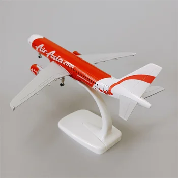 19 cm Alaşım Metal Kırmızı Hava Asya Havayolları Airbus 320 A320 Airways Uçak Modeli Diecast Hava Uçak Modeli w Tekerlekler Uçak Hediyeler  3