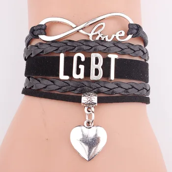 Lgbt Gurur Giyim Gökkuşağı Bilezik Biseksüel Panseksüel Takılar Hediyeler Aksesuarları Erkekler Çift Eşcinsel Lezbiyen Dostluk Unisex Takı  10