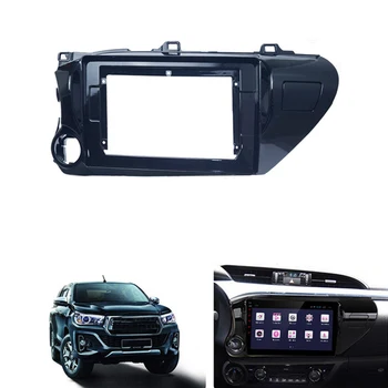 Araba Ses Radyo 10.1 İnç 2 Din Fasya Çerçeve Adaptörü Toyota Hilux 2018 için(LHD) CD / DVD Oynatıcı Stereo Paneli Dash Trim  5