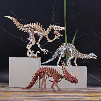 3D Ahşap Bulmaca Dinozor Mini Montaj Modelleri Yetişkin Dıy Yapı Kitleri Model Yapımı Oluşturucu Oyuncaklar Çocuklar İçin Doğum Günü Hediyeleri  4