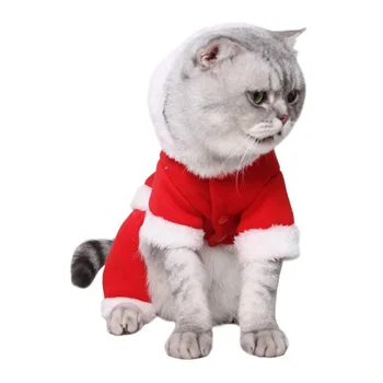 Pet Köpek Giysileri Komik Noel Kostümleri Köpekler Kediler Hoodie Tulum Cosplay Noel Baba Kostüm Köpek Tulumlar Kedi Kostümleri  5