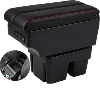 VW Golf 7 için kol dayama kutusu, merkezi içeriği kutusu iç Kol Dayama Saklama araba-şekillendirici aksesuarları bölüm ile USB  0