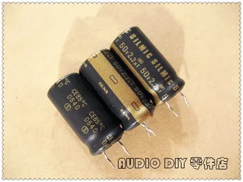 ELNA Siyah Altın SİLMİK Mat 2.2 uF / 50V Ses elektrolitik kondansatör  5