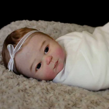 19 İnç Kiti Gerçekçi Gerçek Dokunmatik Ham Bebek Parçaları DIY Kız Yeniden Doğmuş Bebek Bebek Tutkal Vücut + bacaklarda + kafa + gözler Simülasyon Bebek Oyuncak  5