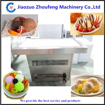 Mermer masa kızartma dondurma makinesi yoğurt meyve kızarmış dondurma yapma makinesi  5