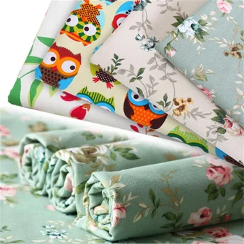 Polyester Pamuk Çiçek baskı tuval kanepe kılıfı masa örtüsü yatak örtüsü DIY kumaş  4