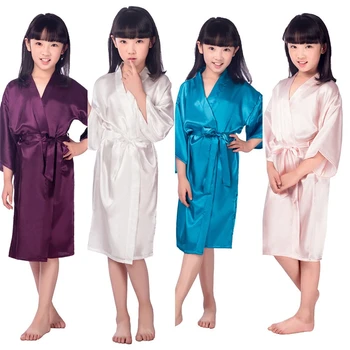 Çocuklar Çiçek Kız Düğün Leke elbiseler Gecelik çocuk bornoz Nedime parti Gelinler elbiseler Kimono büyük boy uzun elbise yeni  4