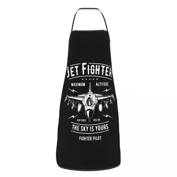 Jet Fighter Komik Önlük Kadın Erkek Hava Kuvvetleri Pilot Havacılık Aviator Yetişkin Unisex Mutfak Şef Önlüğü Tablier Mutfağı Pişirme Pişirme  5