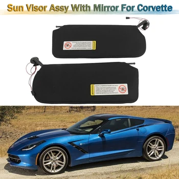 10442033 10442034 1 Çift araba güneşlikler aynalar ve LED ışıkları ile Chevrolet Corvette 1324015 için  5