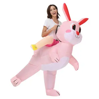 Tavşan Cosplay Tulum Kumaş Kolay Giyen Tavşan Şişme Kostüm sızdırmaz Sevimli Tavşan Şişme Kostüm Alışveriş Merkezi için  5