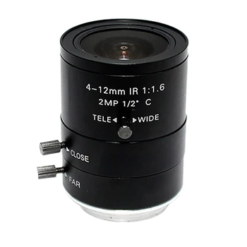 2MP Kamera Lens 4-12Mm F1.6 C-Mount 1/2 Manuel Diyafram Lens Endüstriyel Lens Fotoğraf Ekipmanları İçin  5