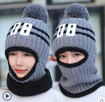 VEITHDIA kadın Örme Şapka Eşarp Kapaklar boyun ısıtıcı Kış Şapka Erkekler Kadınlar Için Skullies Beanies Sıcak Polar Kap toptan  10