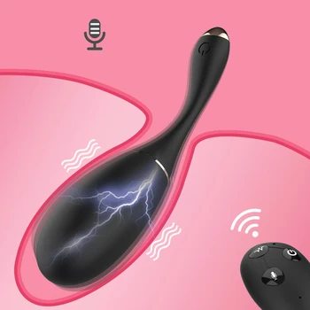 Elektrik Çarpması Vibratörler Kadınlar için Seks Oyuncakları Kablosuz Uzaktan Vibratör Klitoris Stimülatörü Külot Titreşimli Yumurta Ses Kontrolü  10