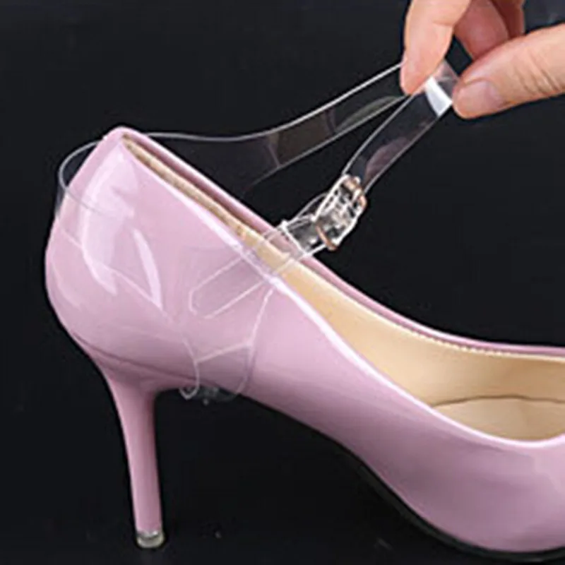 1 Çift Elastik Plastik Ayakabı Yüksek Topuk Kayışı Kadın Ayakkabı Sneakers Dizeleri Moda Görünmez Anti-gevşek Kayış Ayakkabı Aksesuarları