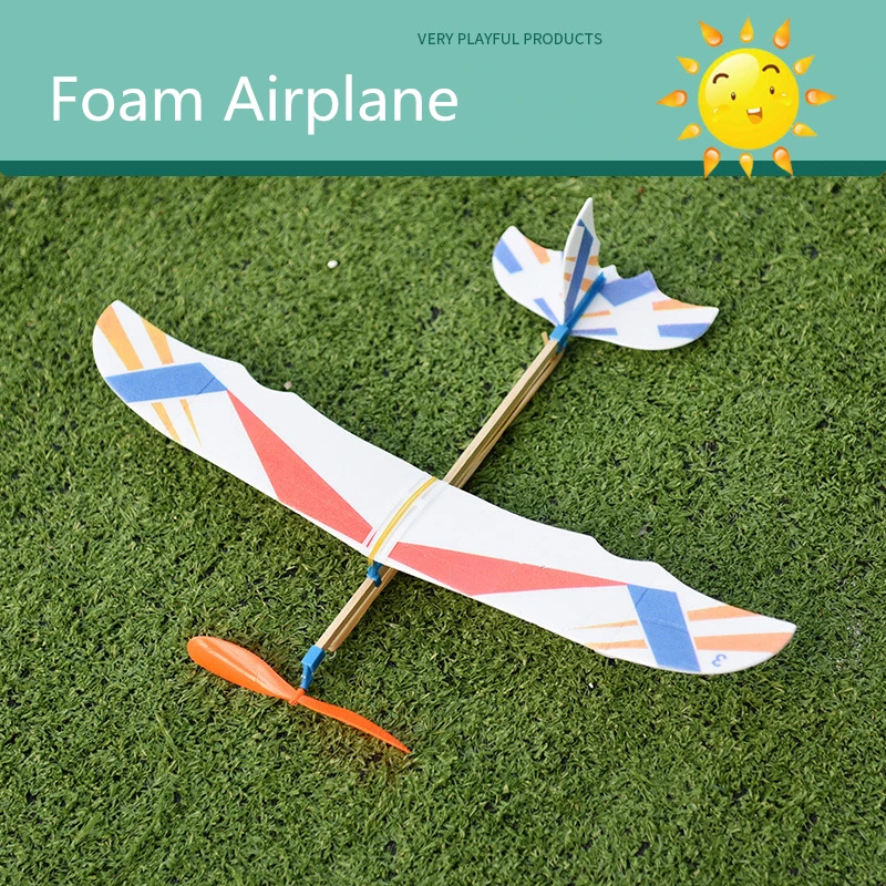 Lastik bantlar Güç Uçaklar El Lansmanı Fırlatma Köpük Atalet Planör Uçak Açık Oyuncaklar Çocuk Çocuklar için Doğum Günü Hediyeleri